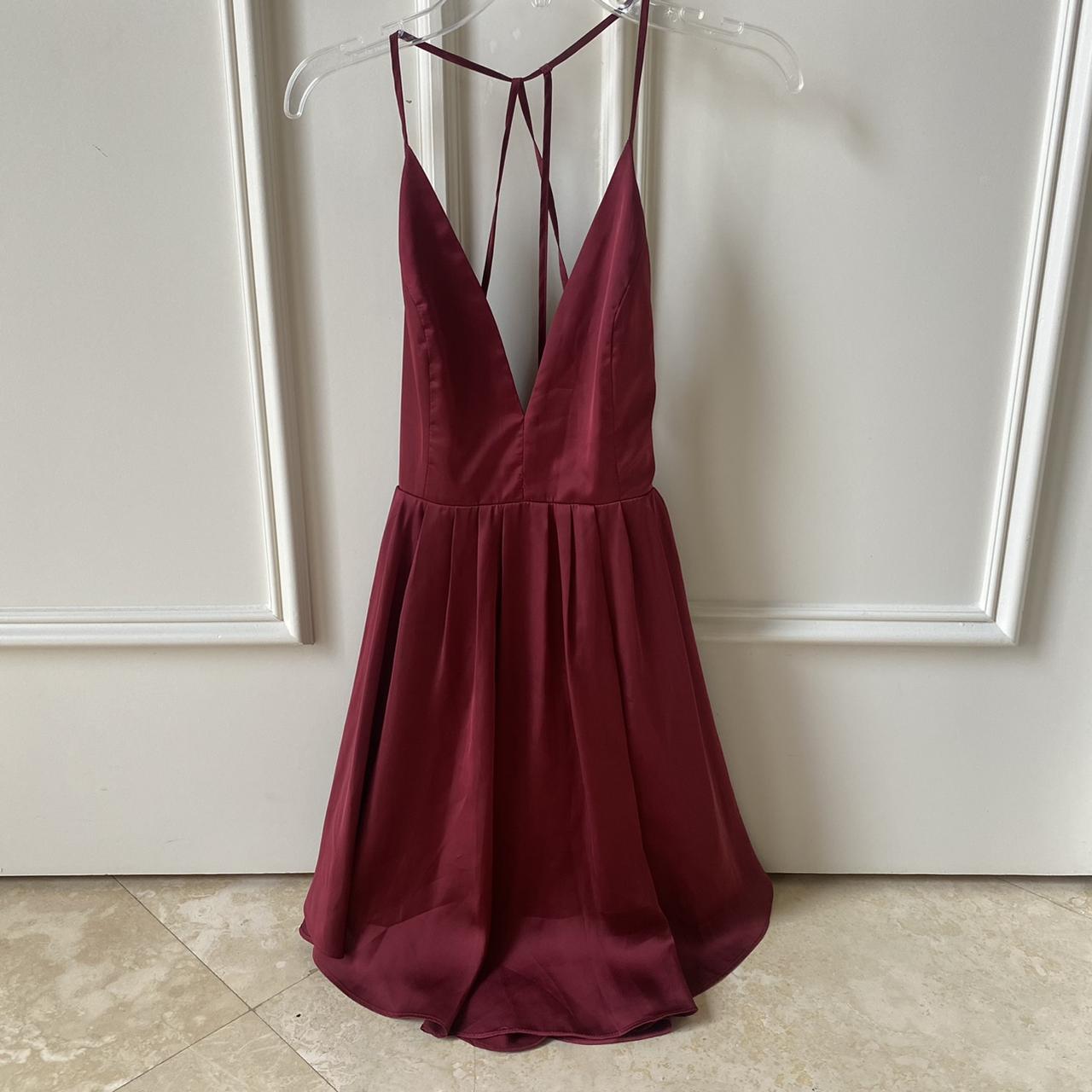 LNA Women's Red and Burgundy Dress