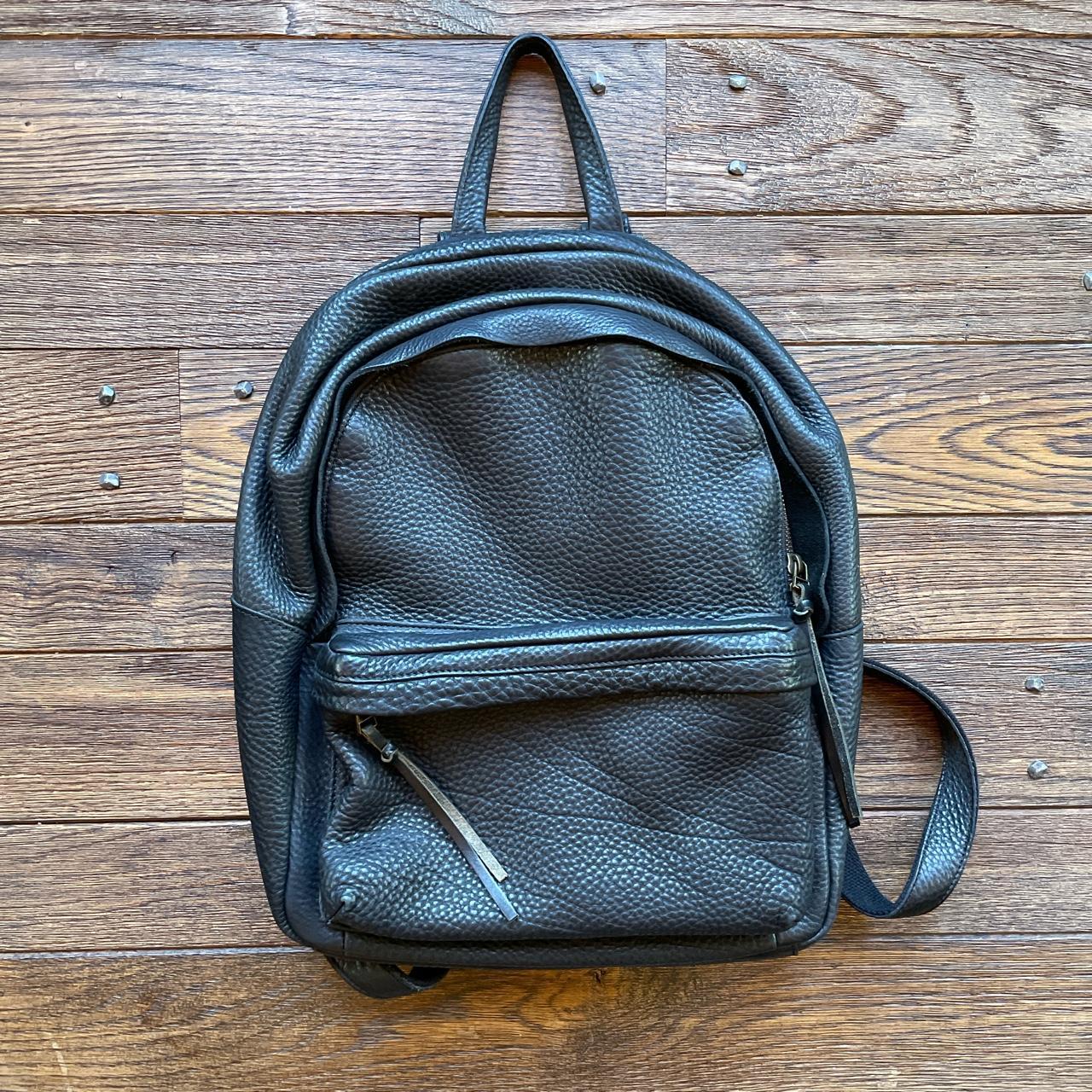 Madewell canvas and leather fold over top backpack - Depop