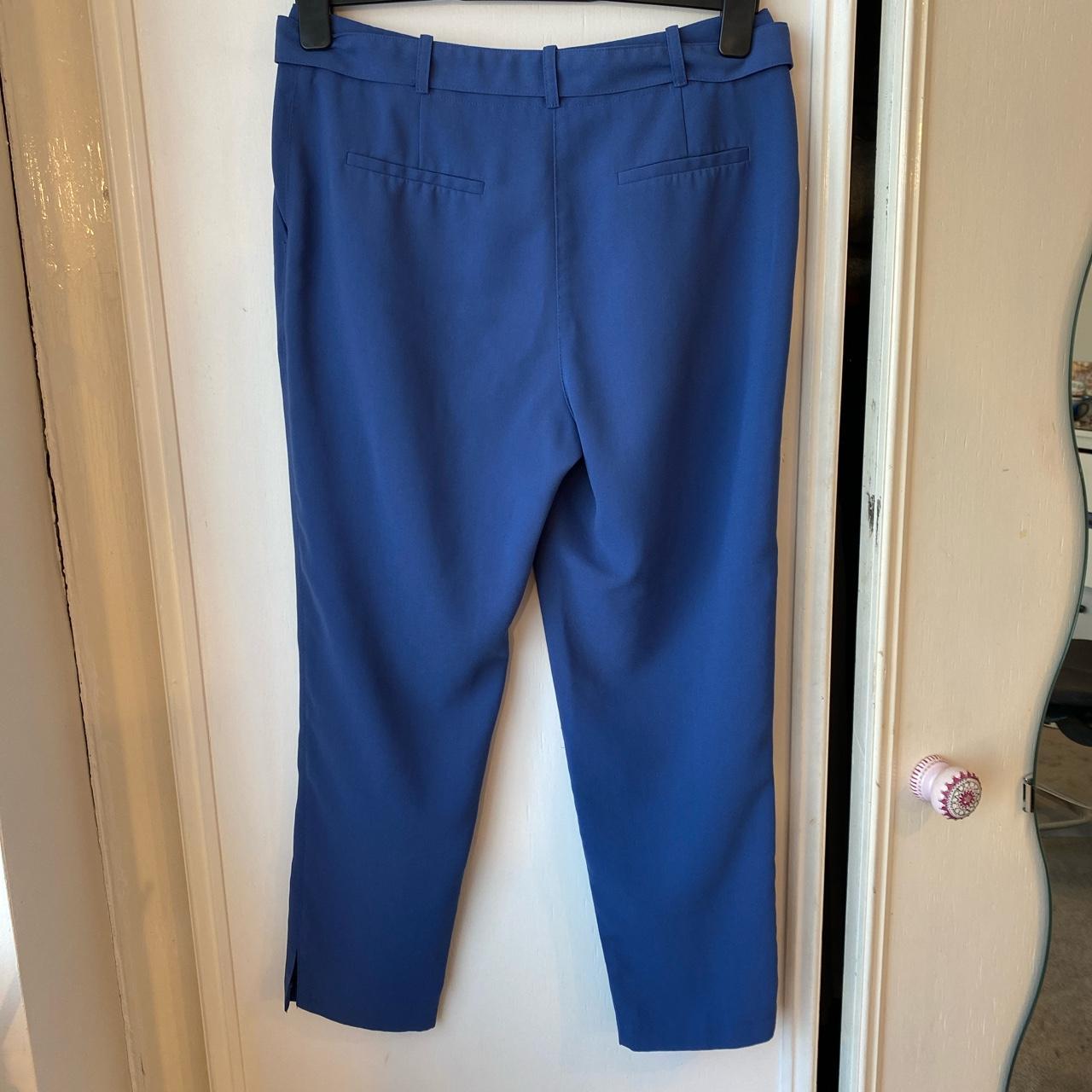 Blue trousers Cigarette / suit trousers George... - Depop