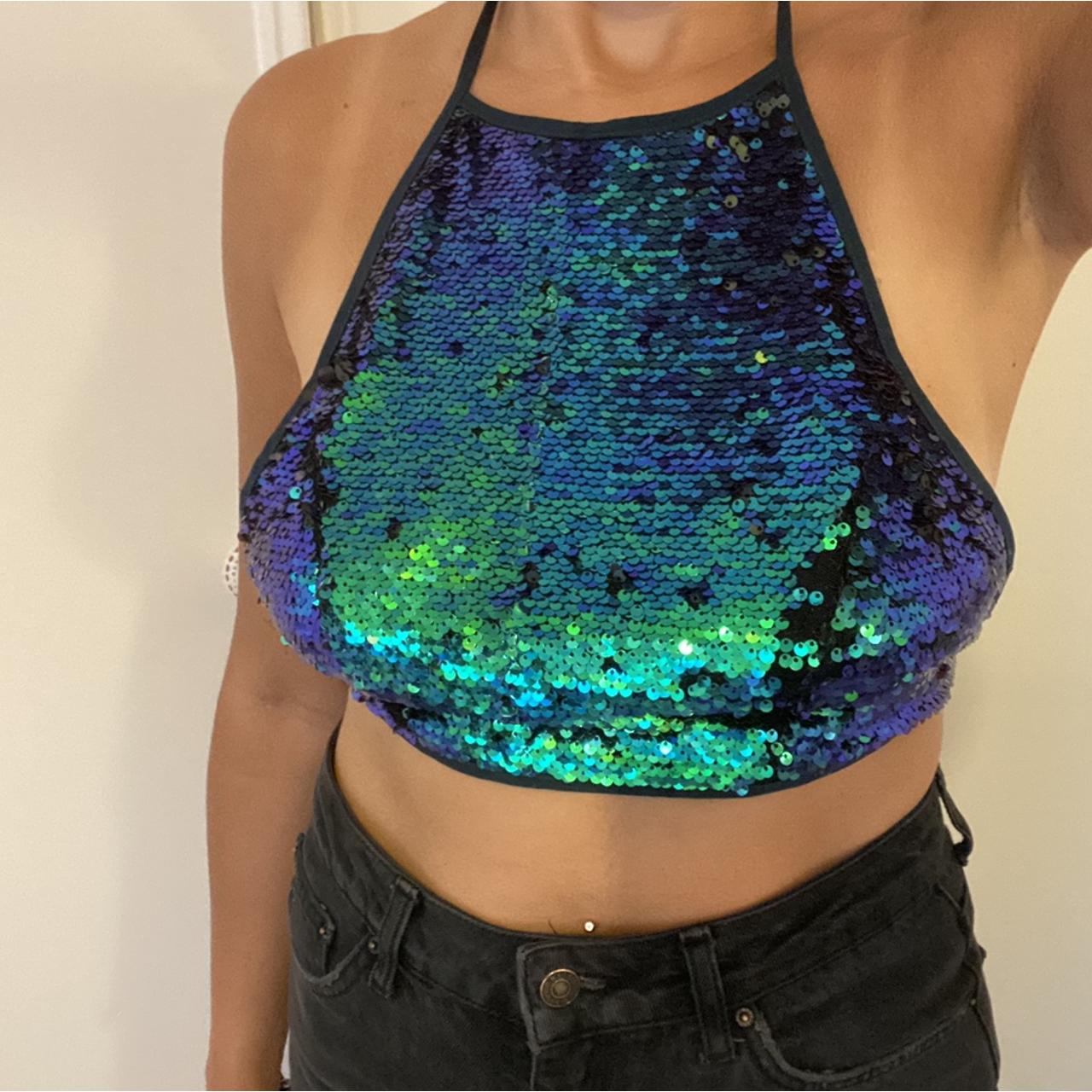 Pretty Little Thing Sequins Halter Top Pretty Little Thing