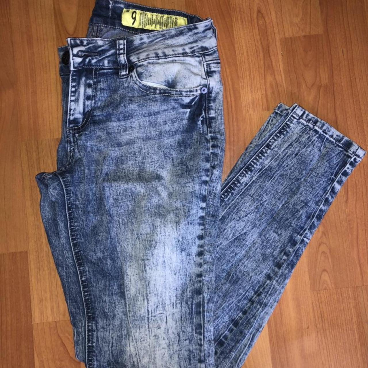 Indigo rein Skinny acid wash jeans Indigo Depop