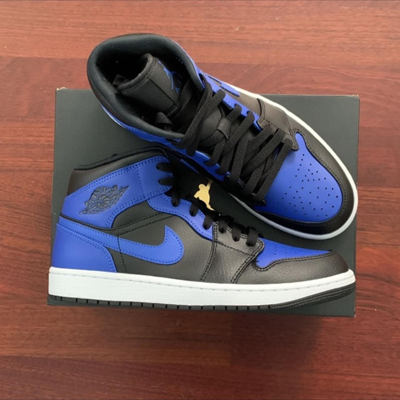 Nike Air Jordan 1 mid hyper royal | royal blue and... - Depop