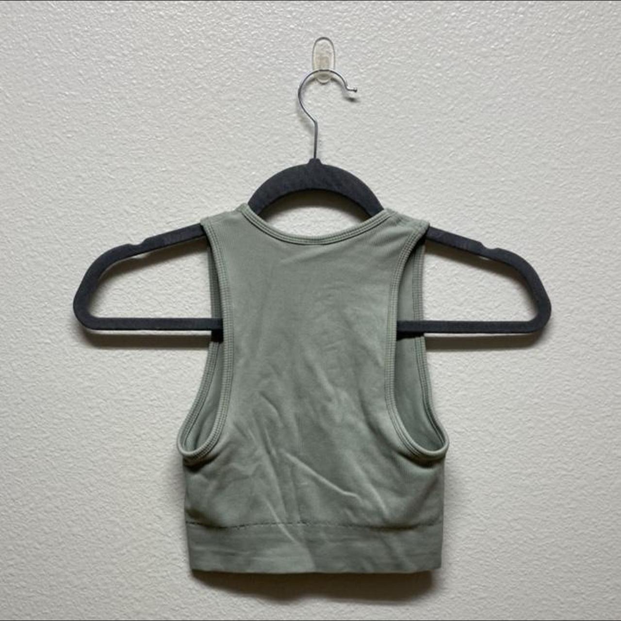 Aritzia Women's Green Croptop Depop