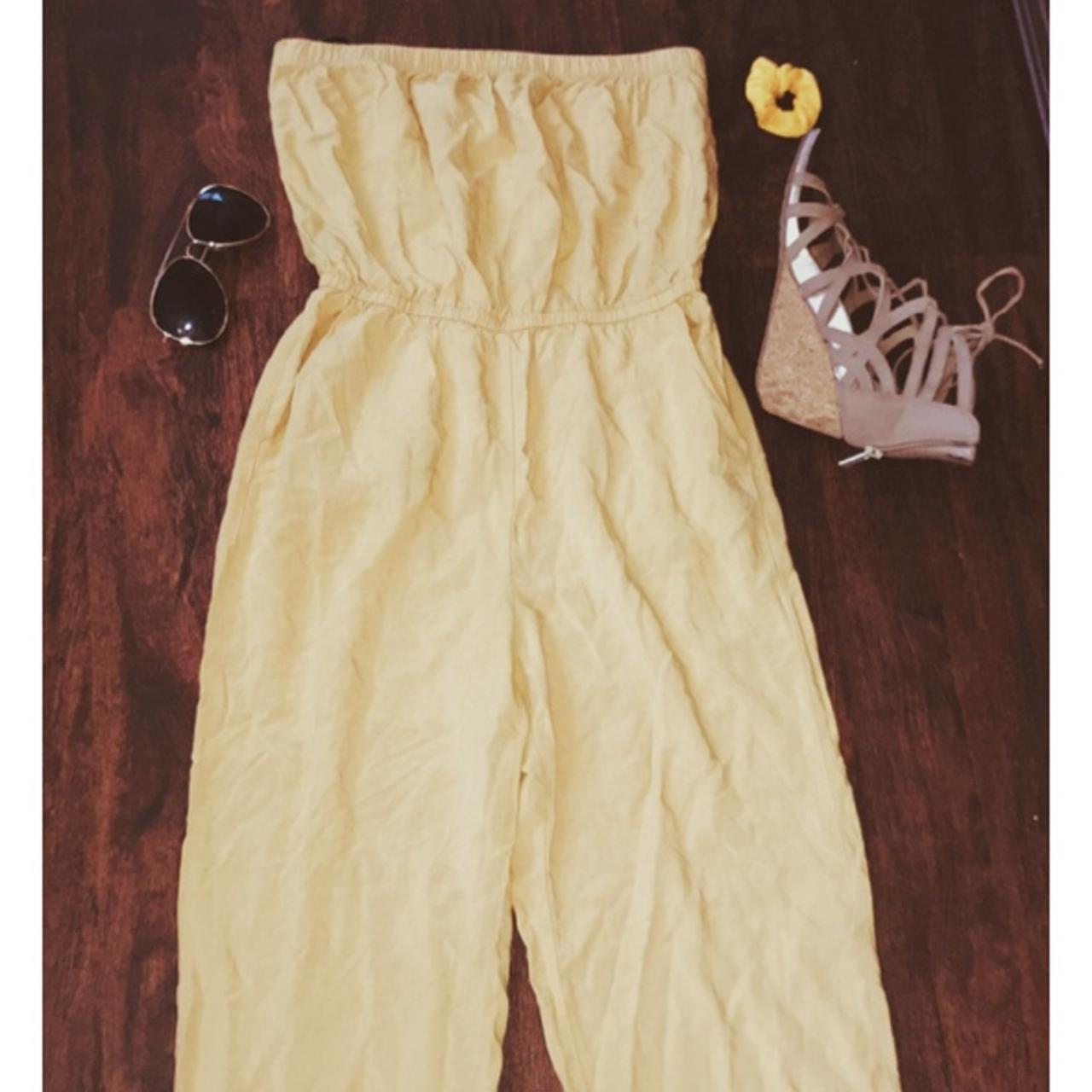 Bright Yellow Forever 21 Crop Top Size Depop