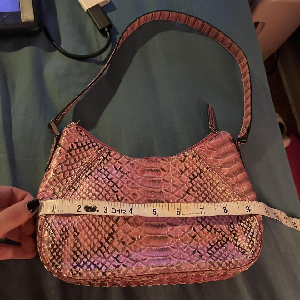 Y2K Liz Claiborne Mini Snakeskin PVC Leather Bag - Depop