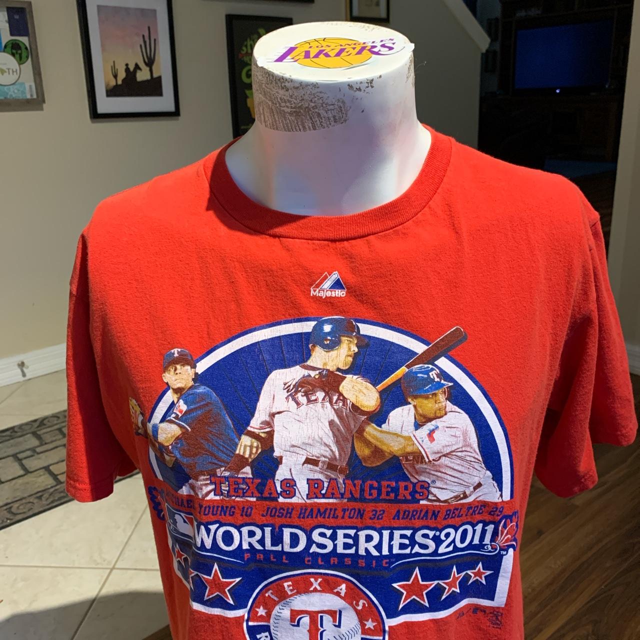 Majestic, Shirts, Texas Rangers Josh Hamilton Tshirt