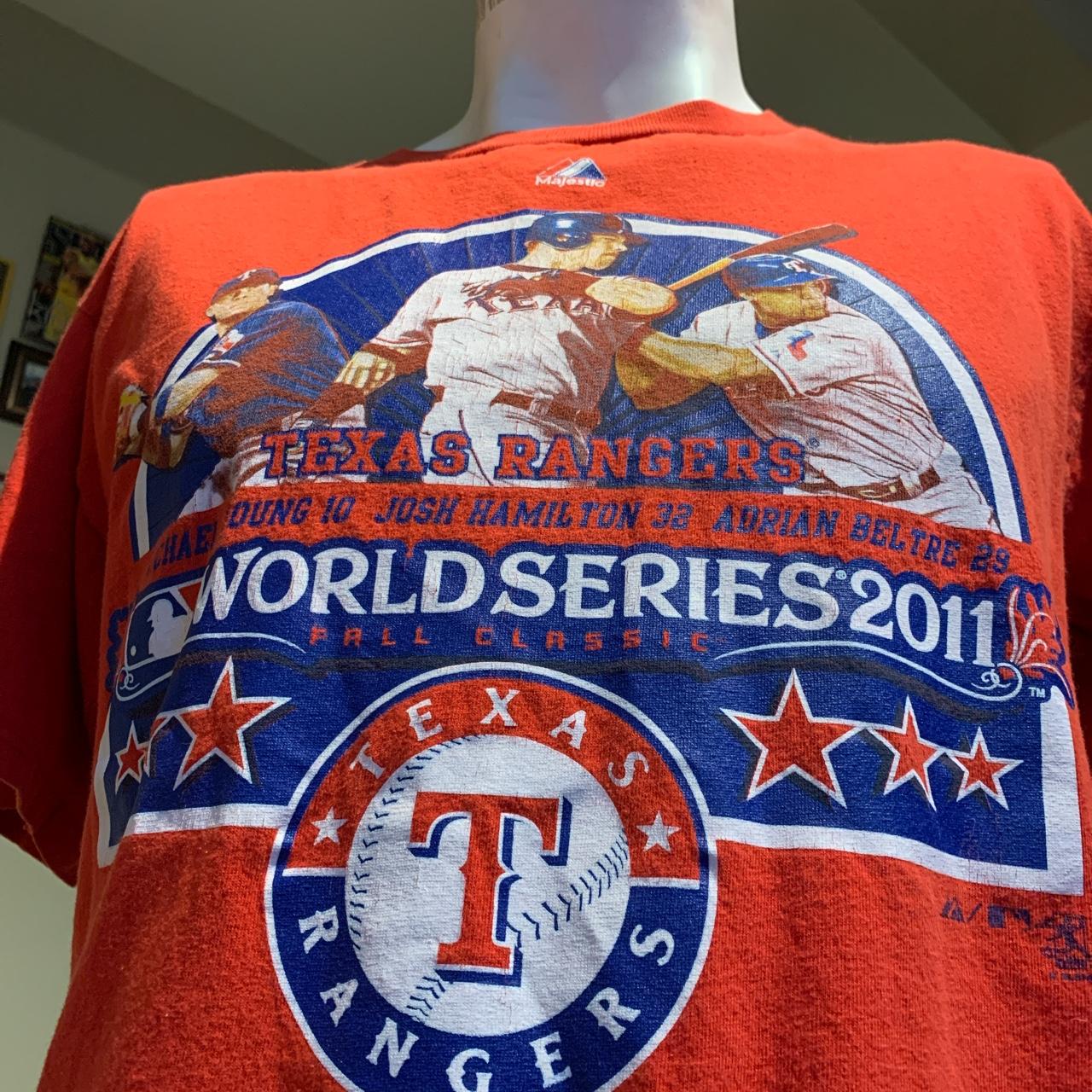 Majestic MLB Texas Rangers Beltre Blue Sports - Depop