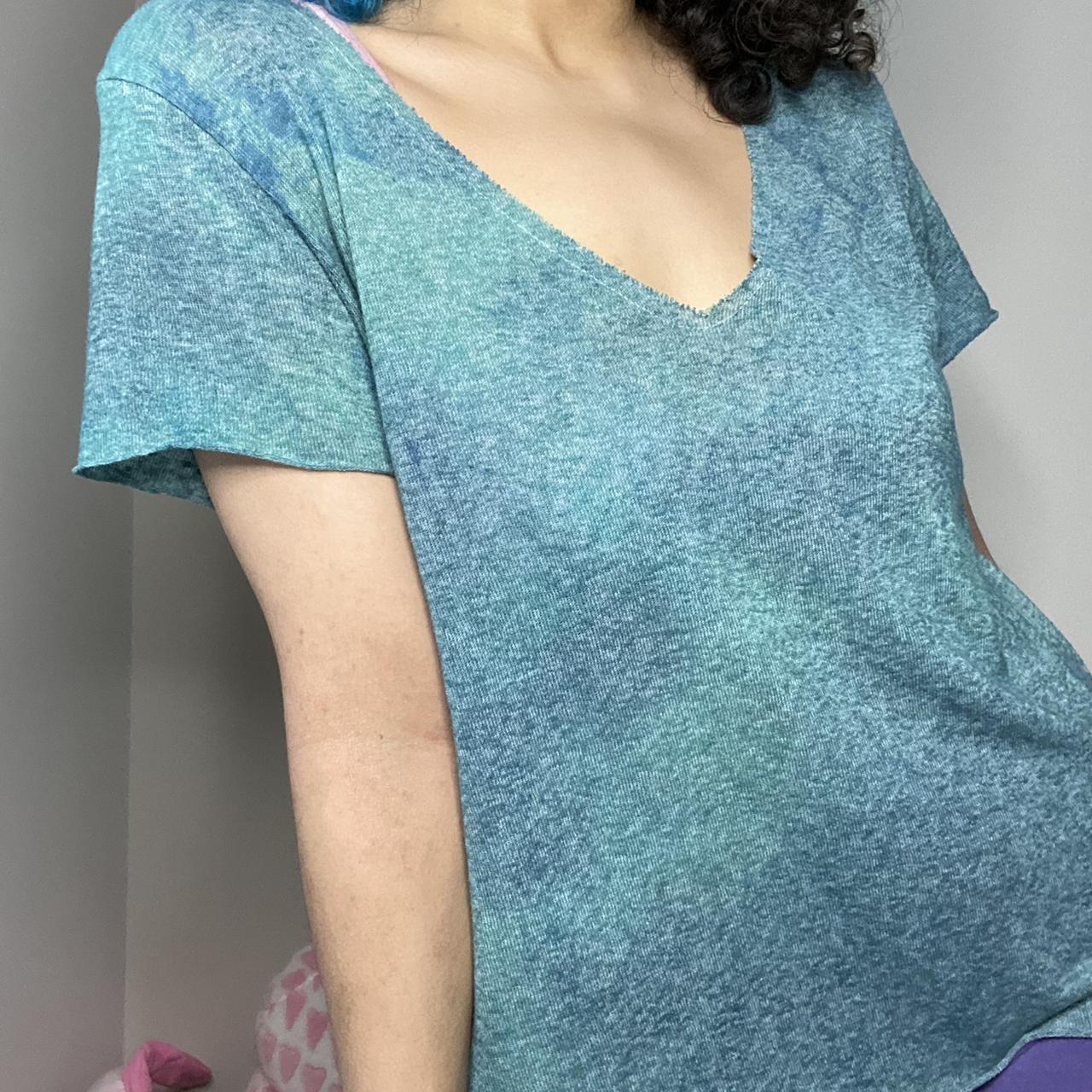 Project Social T Women's Blue and Green Blouse (2)