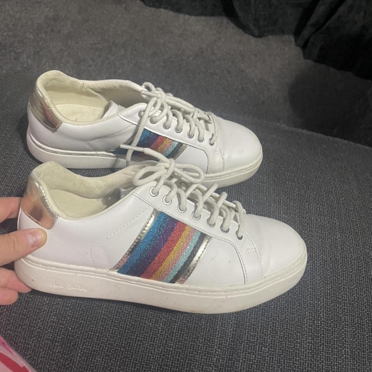 Paul Smith White Trainers Size UK 3 Excellent... - Depop