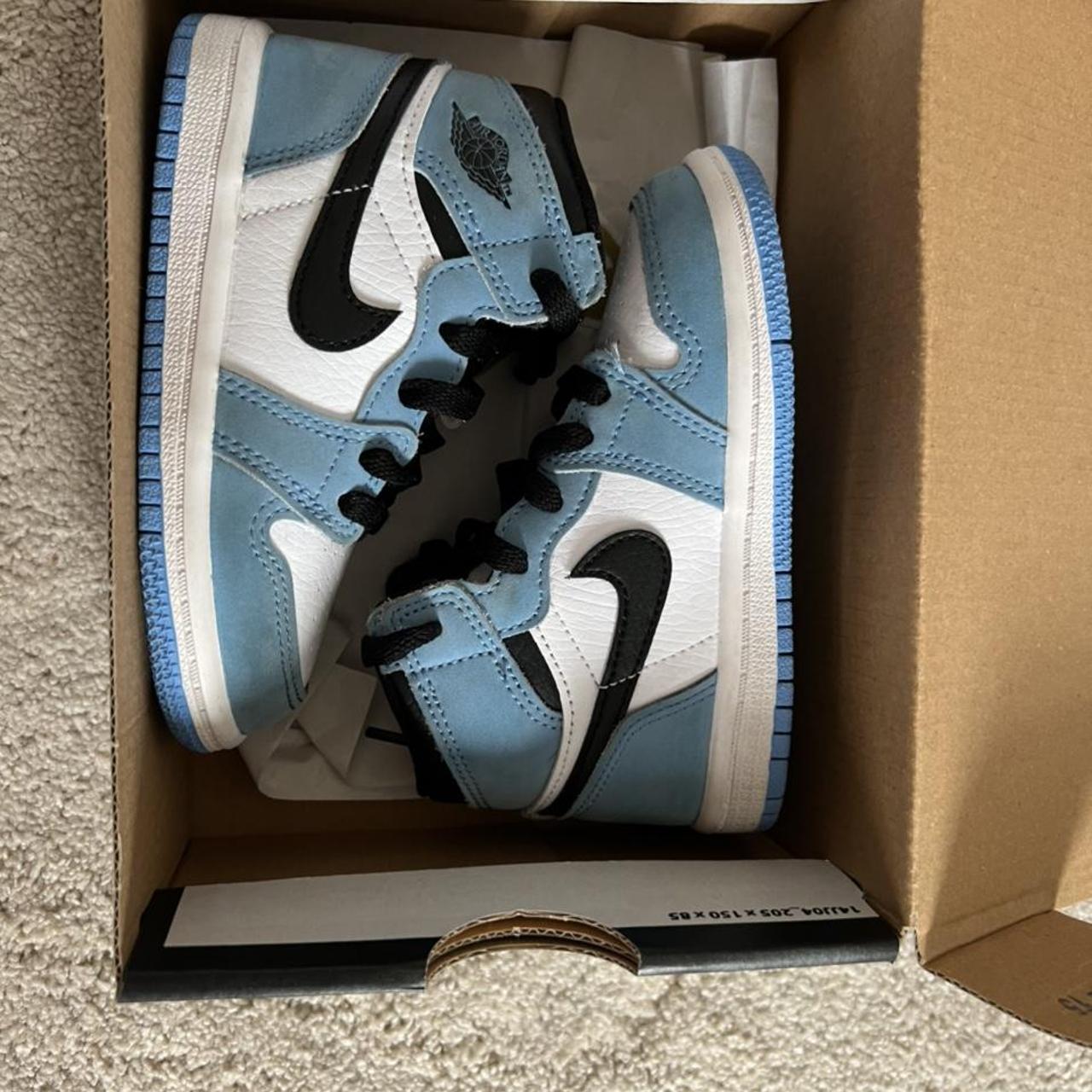 team jordans blue and white