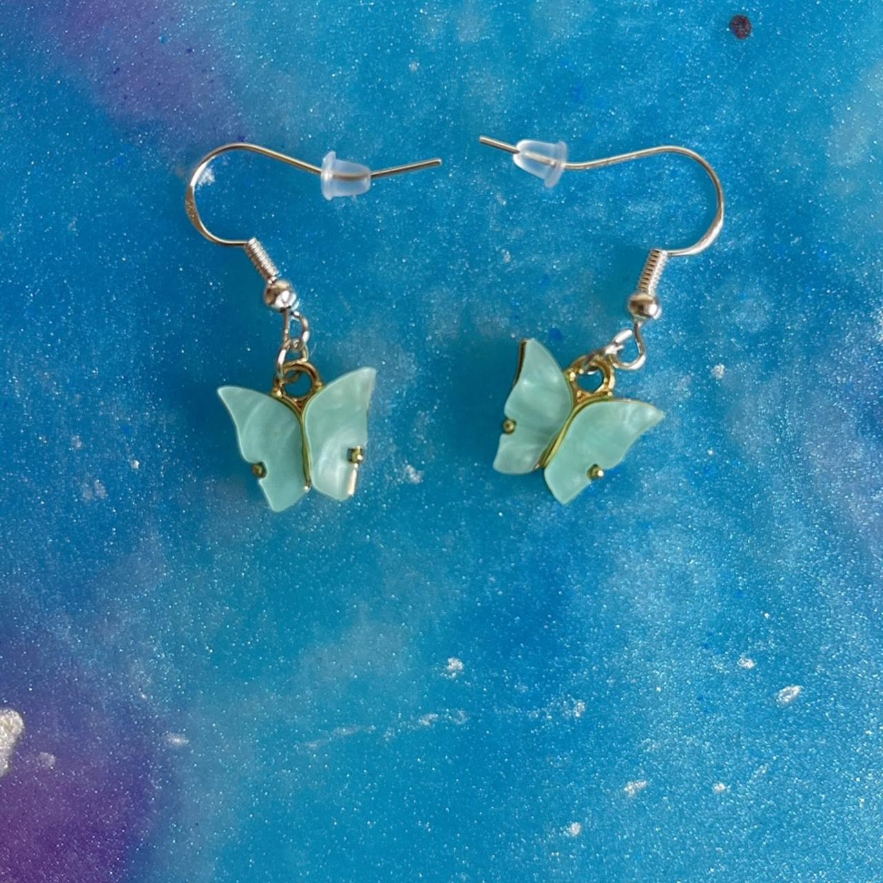 light blue butterfly earrings! BUY 2 FOR... Depop