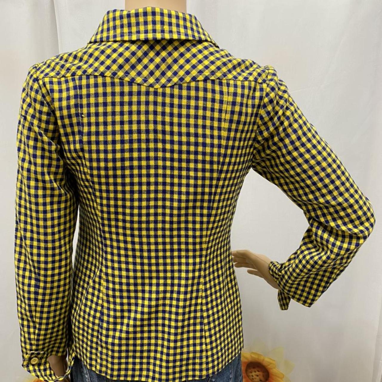 Vintage 70’s Dog Ear Collar Gingham Blazer. Amazing... Depop