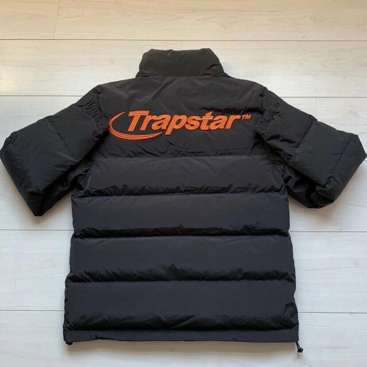 Trapstar Hyperdrive Orange & Black puffer jacket... Depop