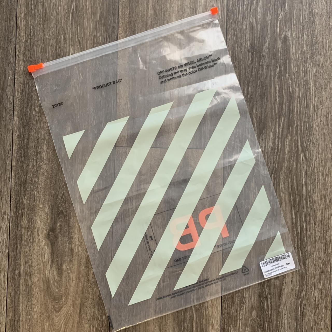 Off white zip online lock bag