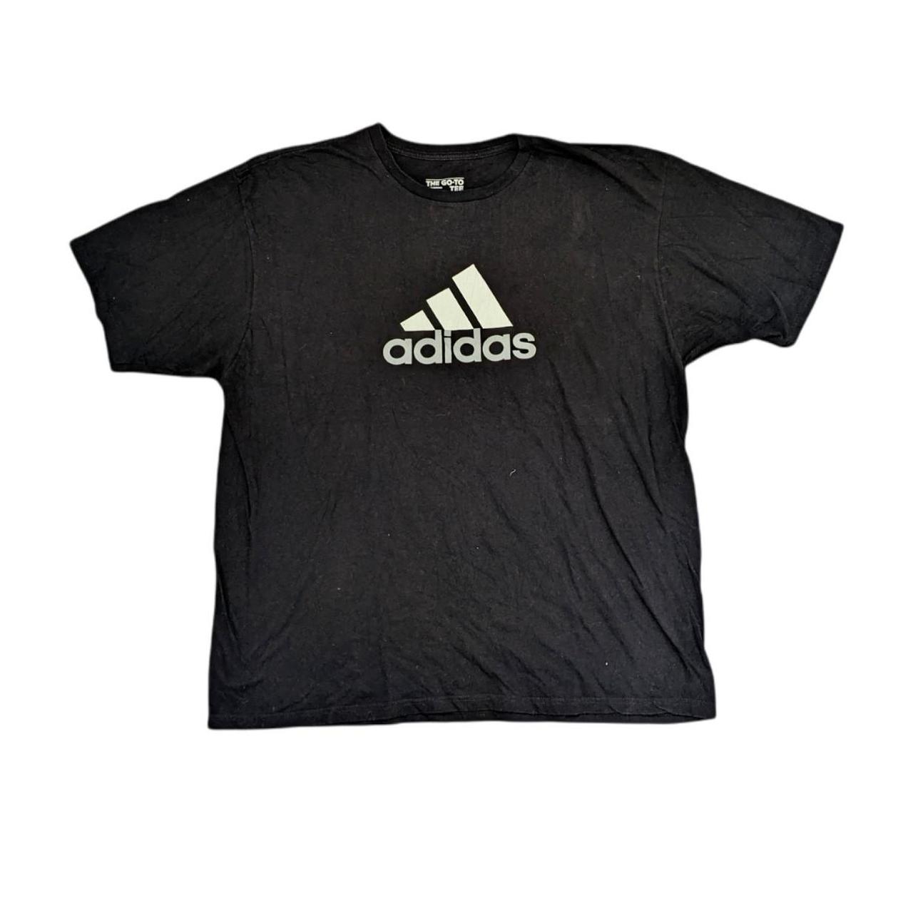 ADIDAS Black T-Shirt Size on Label:... - Depop