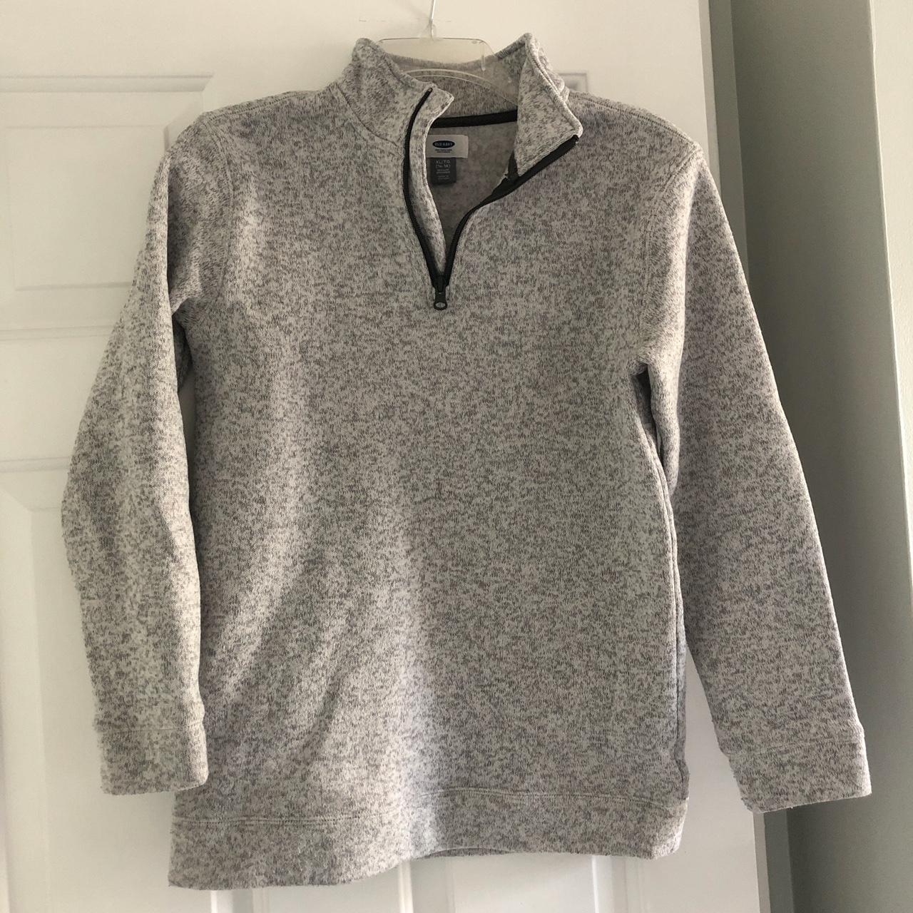 comfy 3/4 zip sweatshirt (size is kids xL 14-16) - Depop