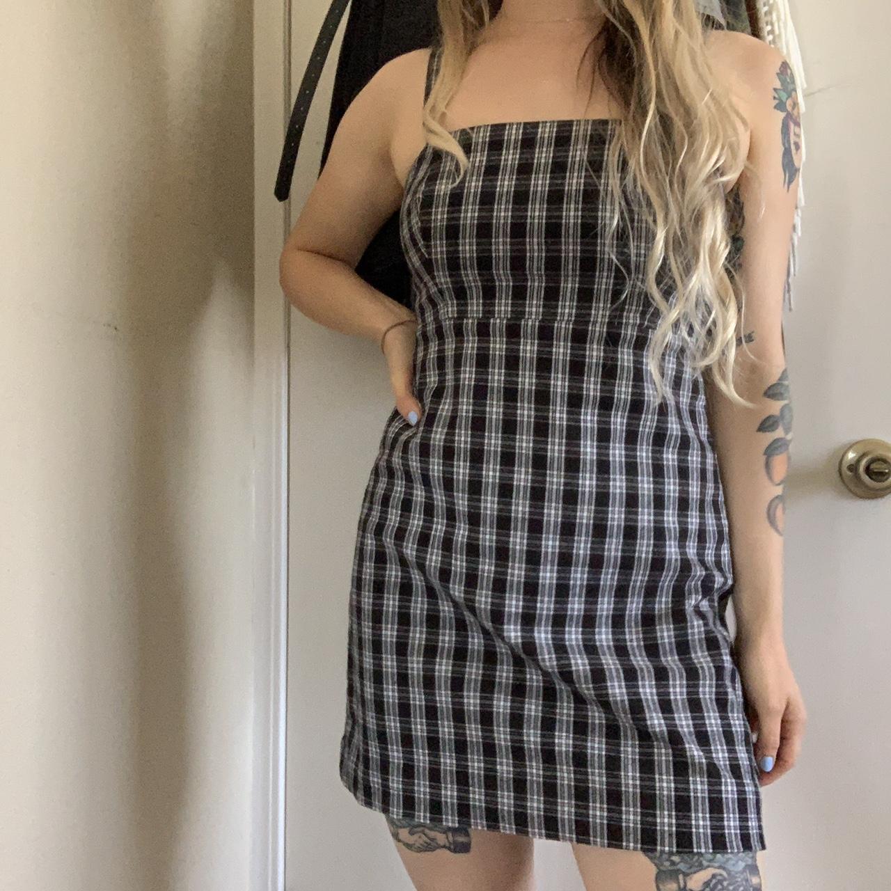 plaid mini dress hollister