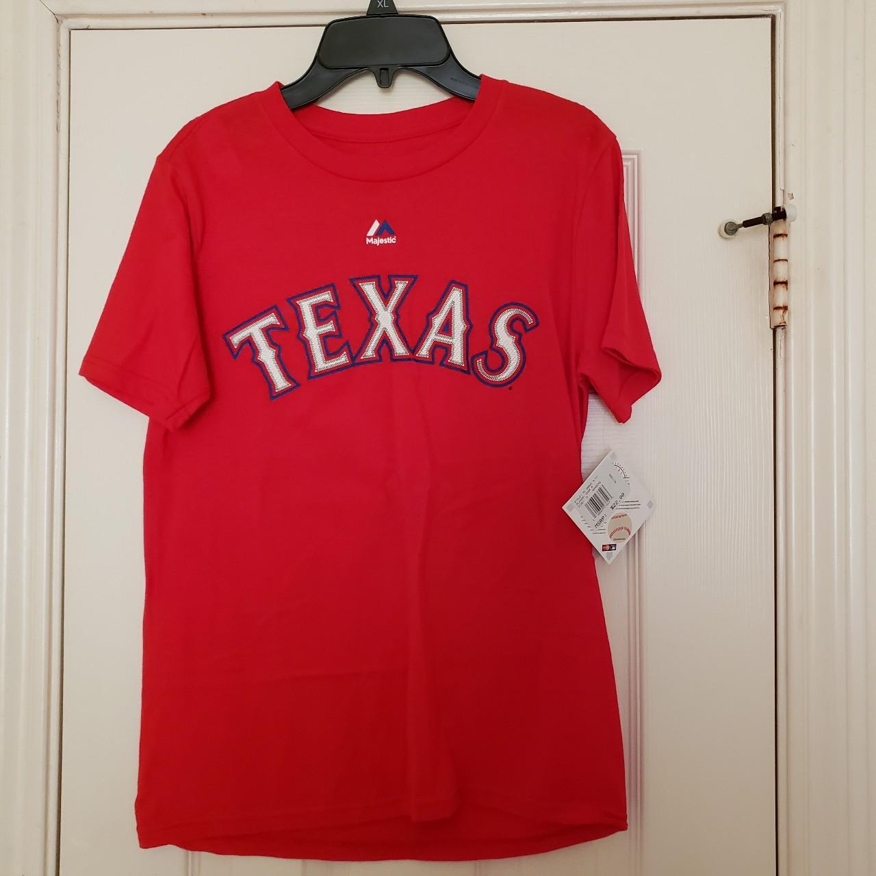 This is a Texas Rangers Youth shirt of Rougned Odor. - Depop