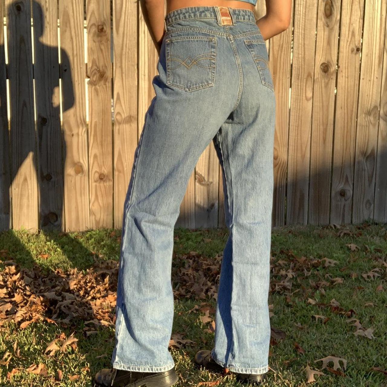 Blue Mid Rise Denim Jeans Y2k Straight Leg Jeans 👖 - Depop