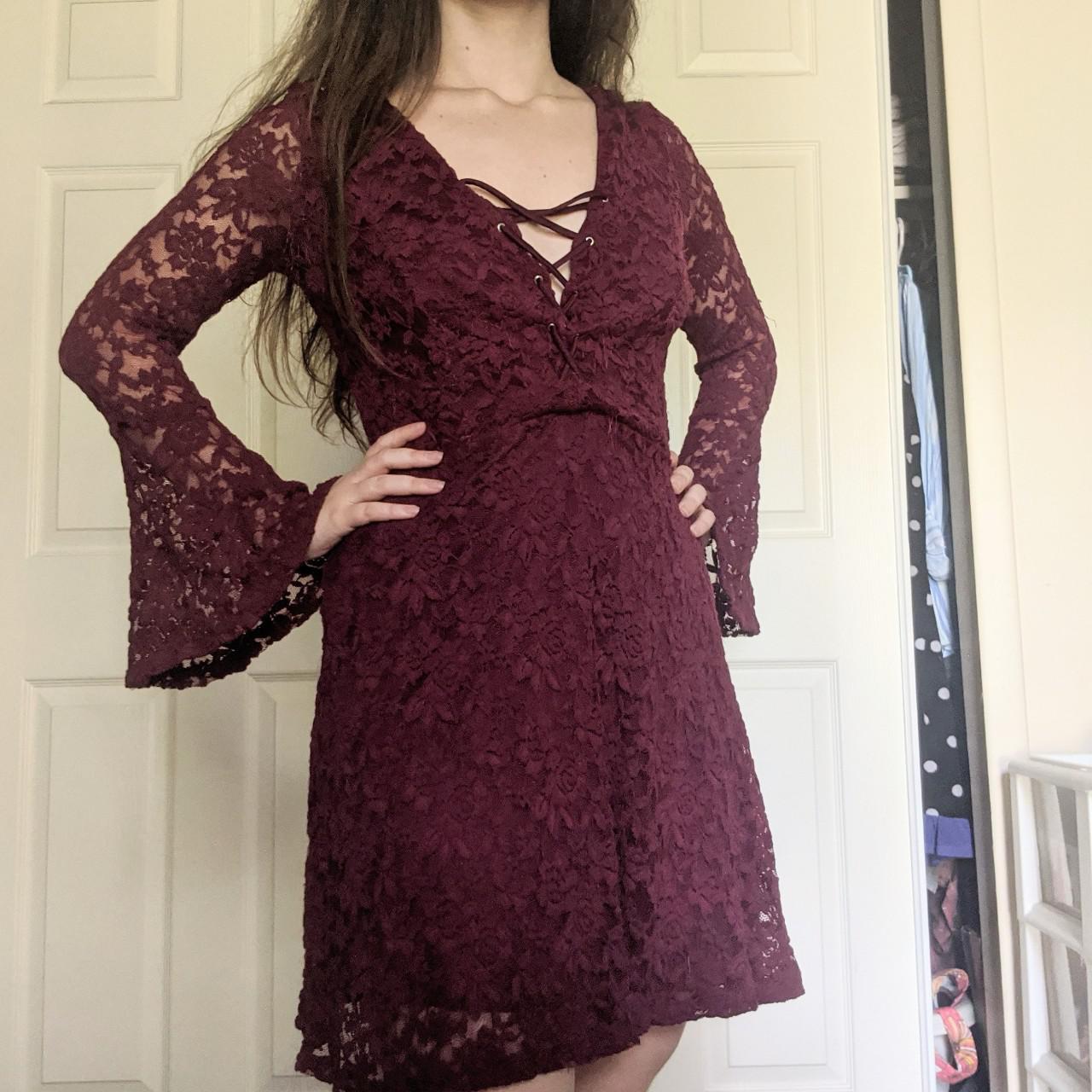 Burgundy Lace Dress Forever