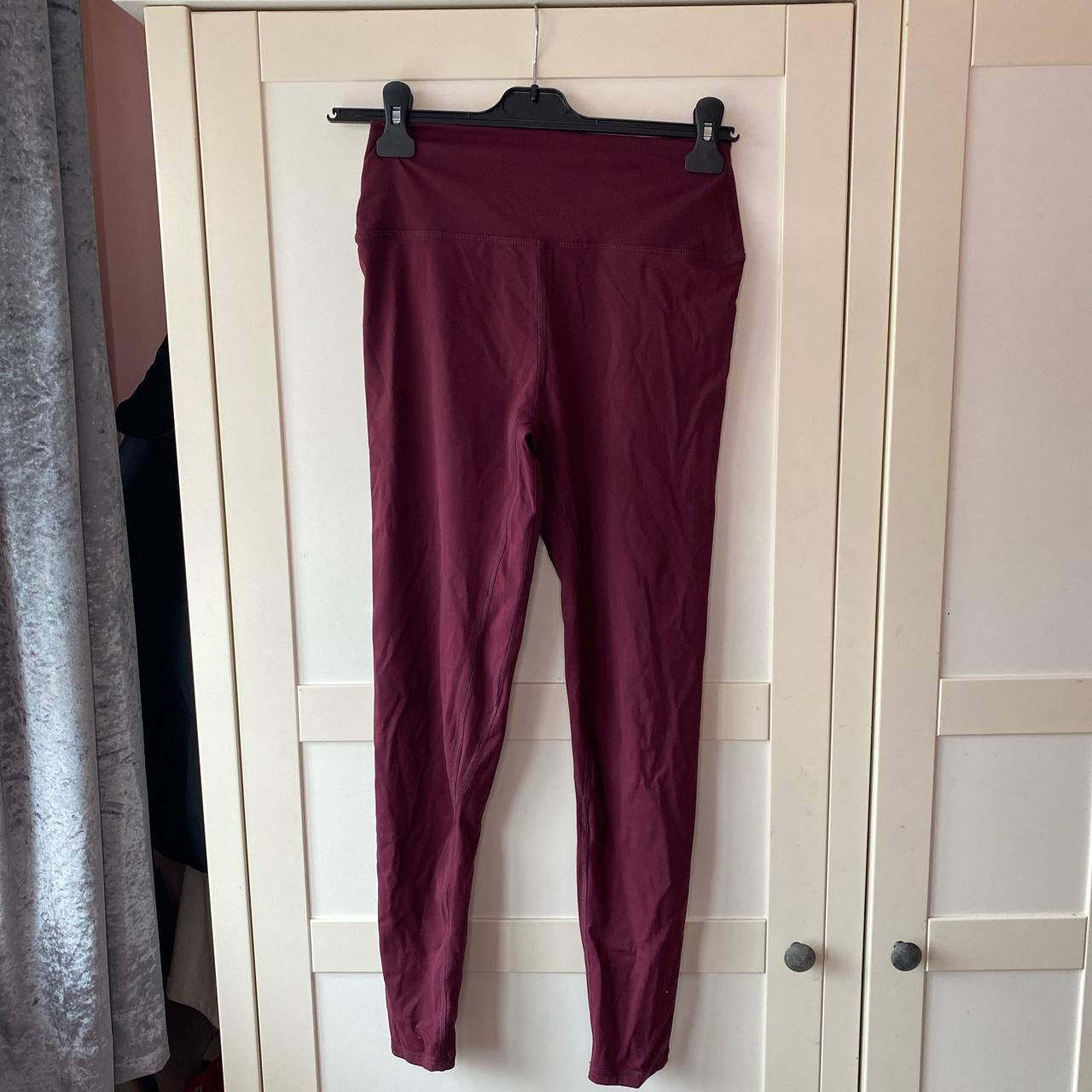 PrettyLittleThing Berry leggings and crop top gym... - Depop