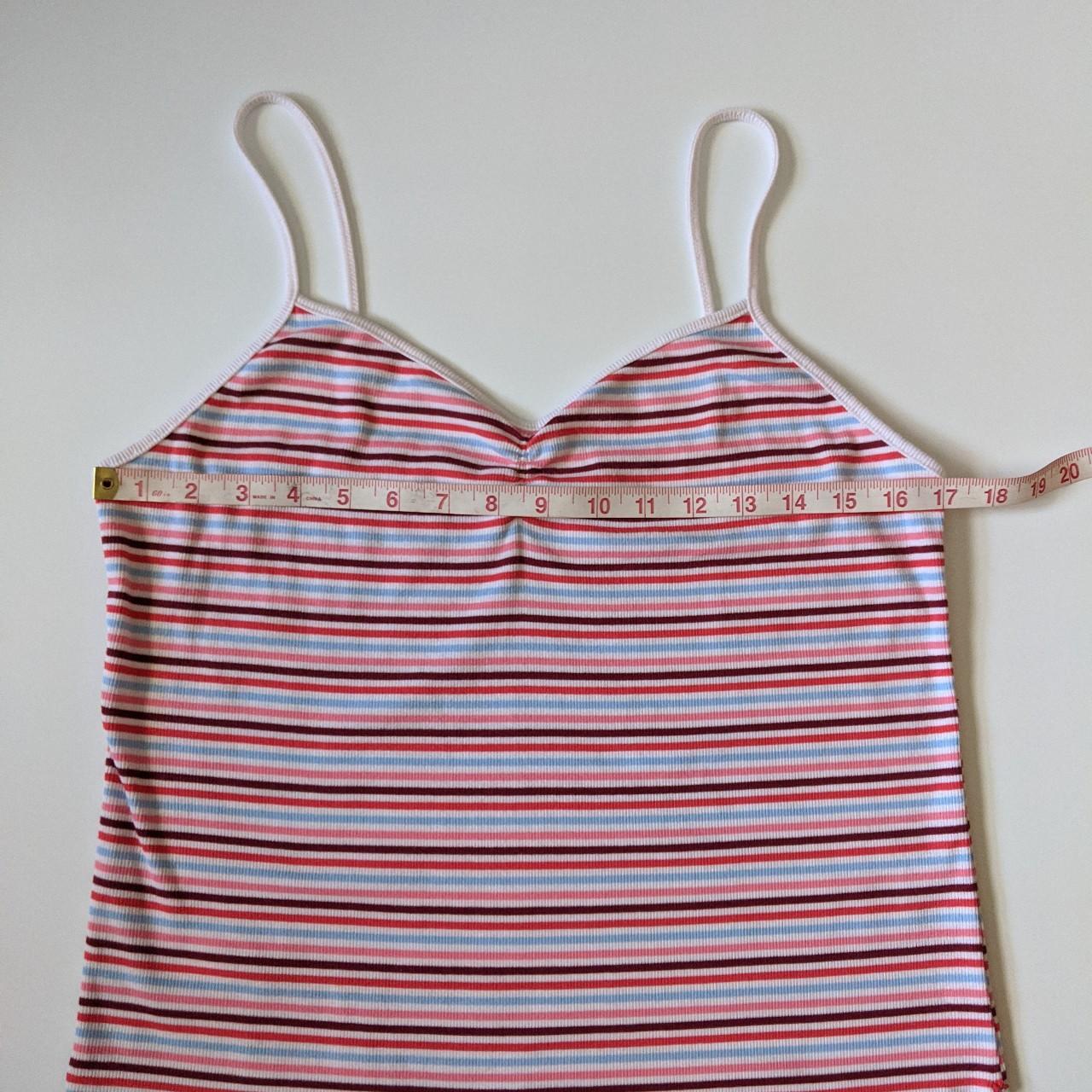 Pink stripped cinched tank cropped stretchy Depop Pink stripped cinched tank cropped stretchy Depop