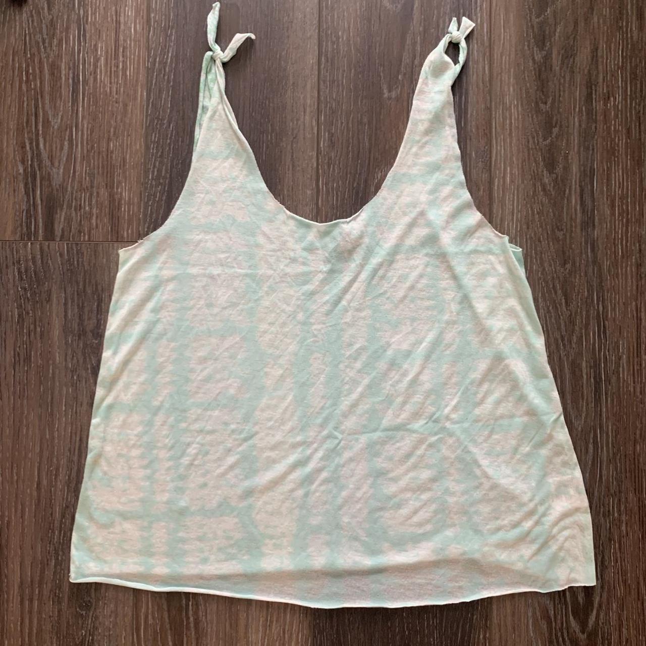 Ecoté blue & white tank top size small. This top... - Depop