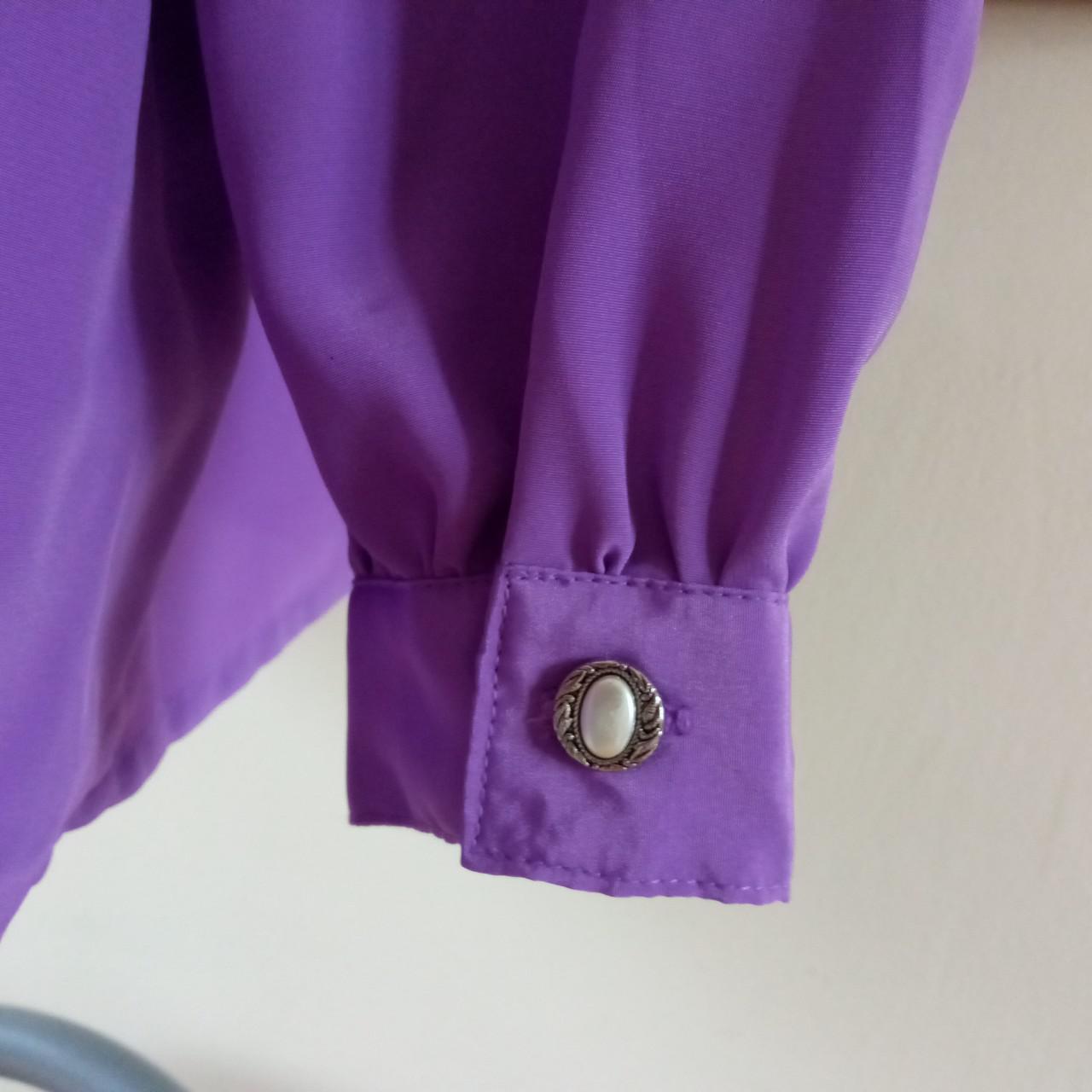 American Vintage Women's Purple and Silver Blouse (4)