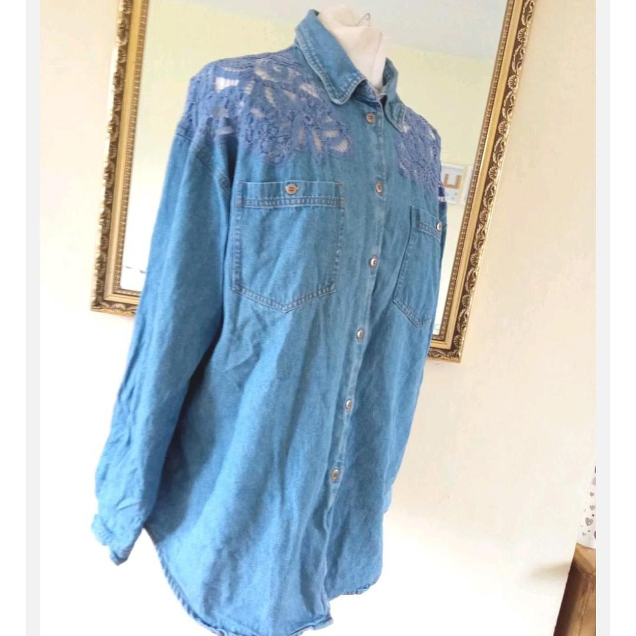 Vintage 90s Together Denim Western Shirt with... - Depop