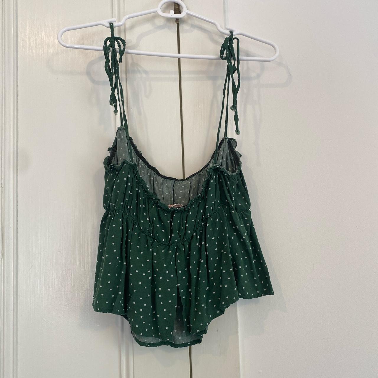 Product Image 2 - green polka dot flowy top

has