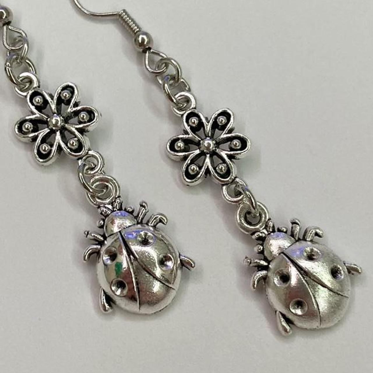 Product Image 3 - Floral Ladybug Earrings 🐞
Handmade silver