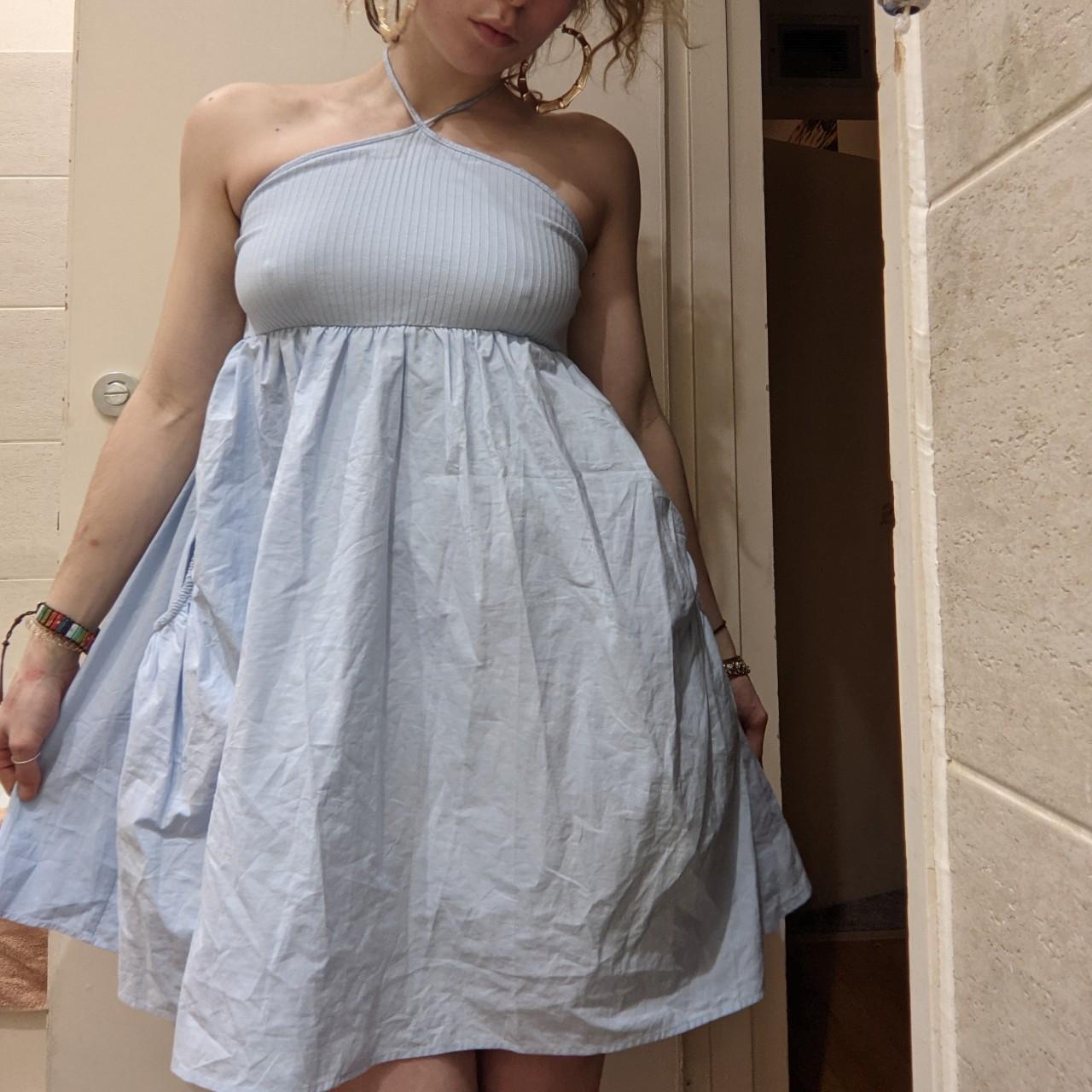 H&M Women's Blue Dress Depop