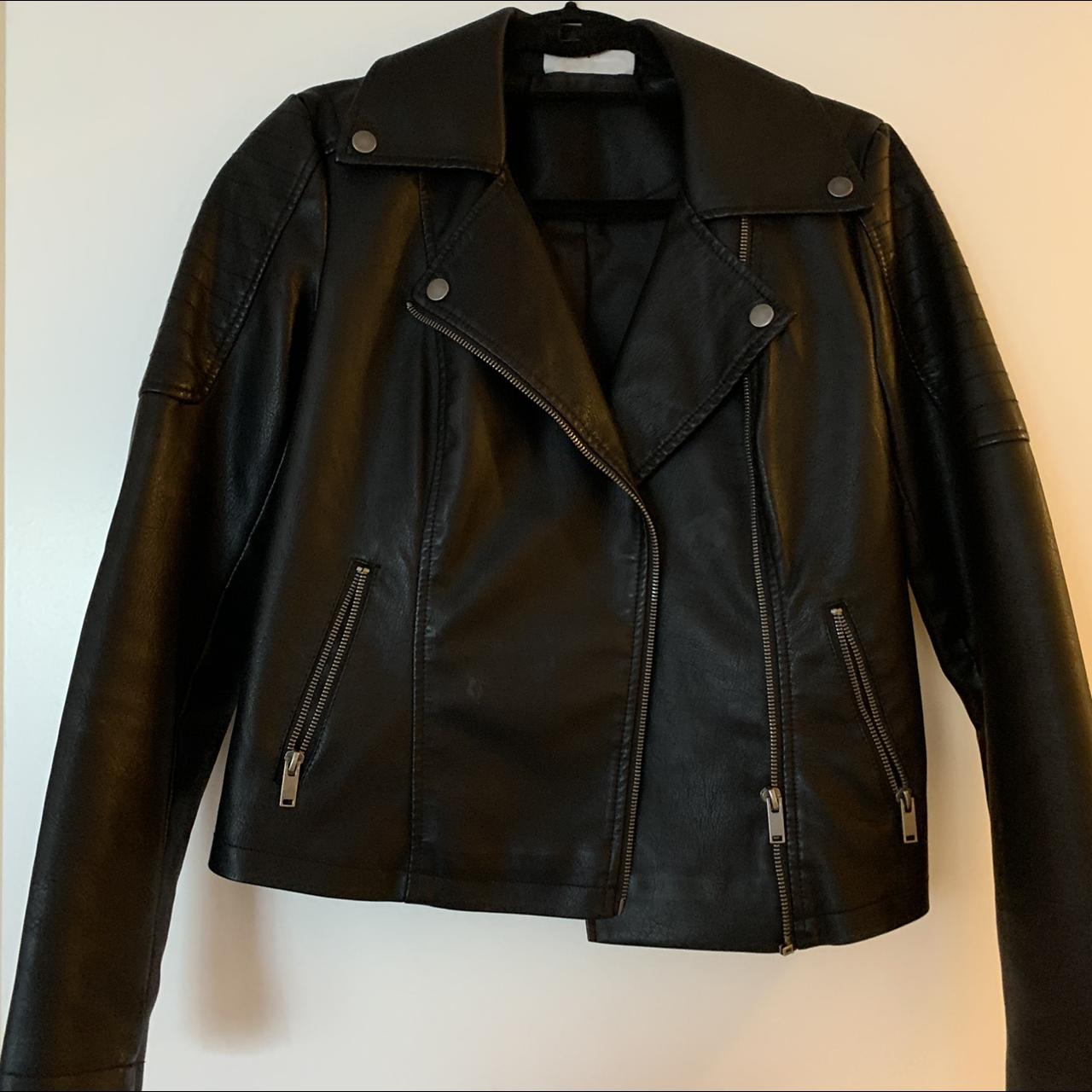 ASOS Leather Jacket! Staple in anyone’s closet.... - Depop