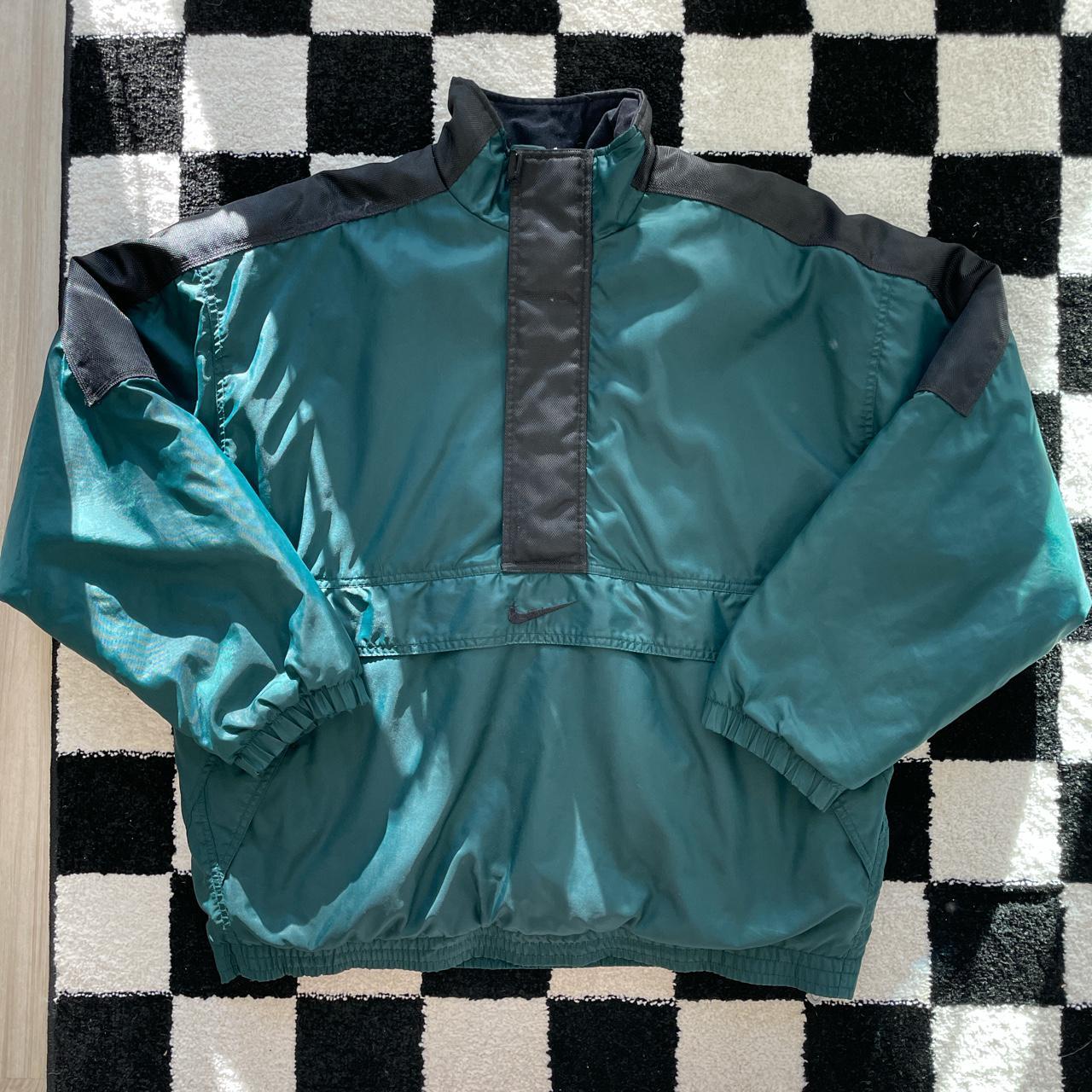 vintage nike puffer quarter zip jacket !! size men’s... - Depop