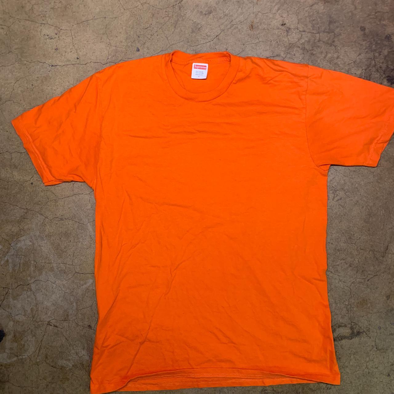 Orange best sale supreme shirt