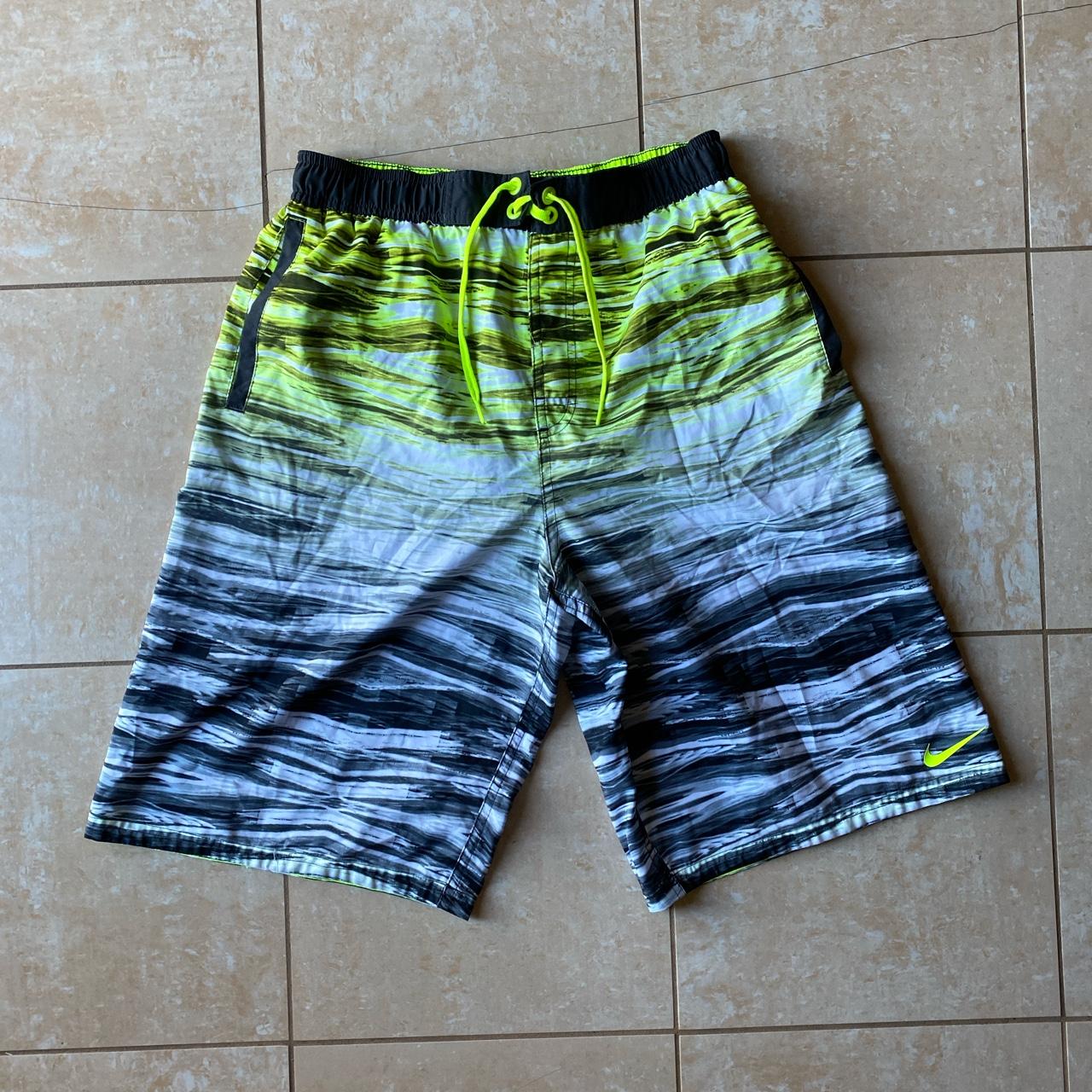 Nike Men's Green and Grey Swim-briefs-shorts | Depop