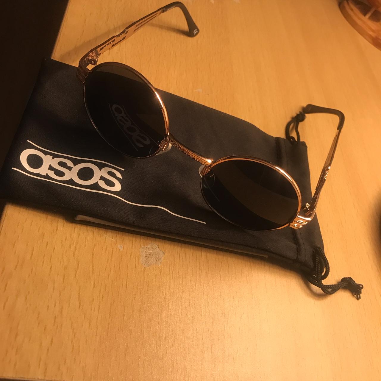 Men’s ASOS circular gold frame glasses. Bought for... Depop