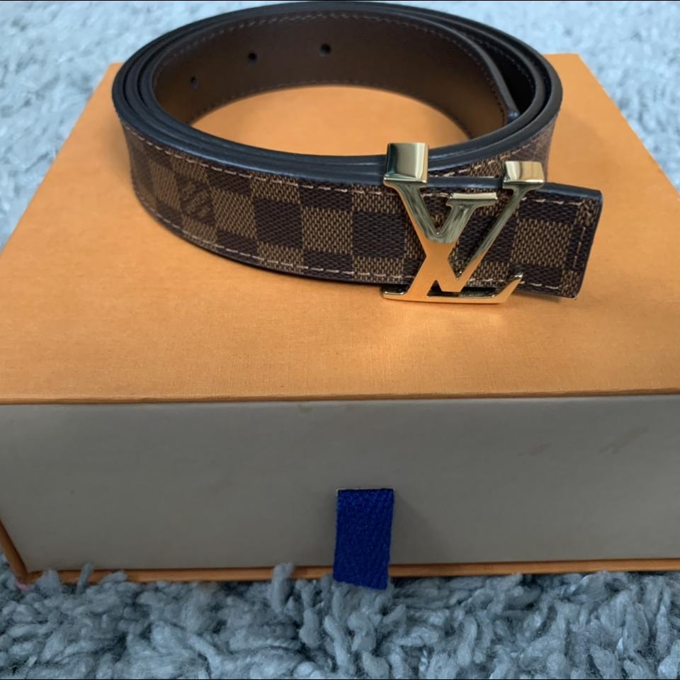 white louis vuitton belt, bought at a garage sale - Depop