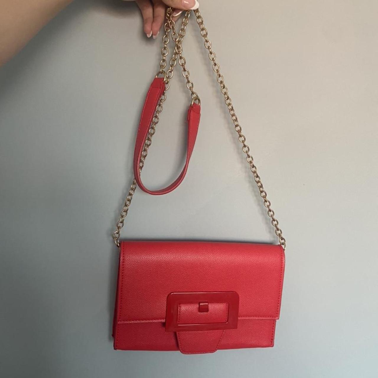 Koko Couture red clutch bag ✨ Gold chain strap Depop