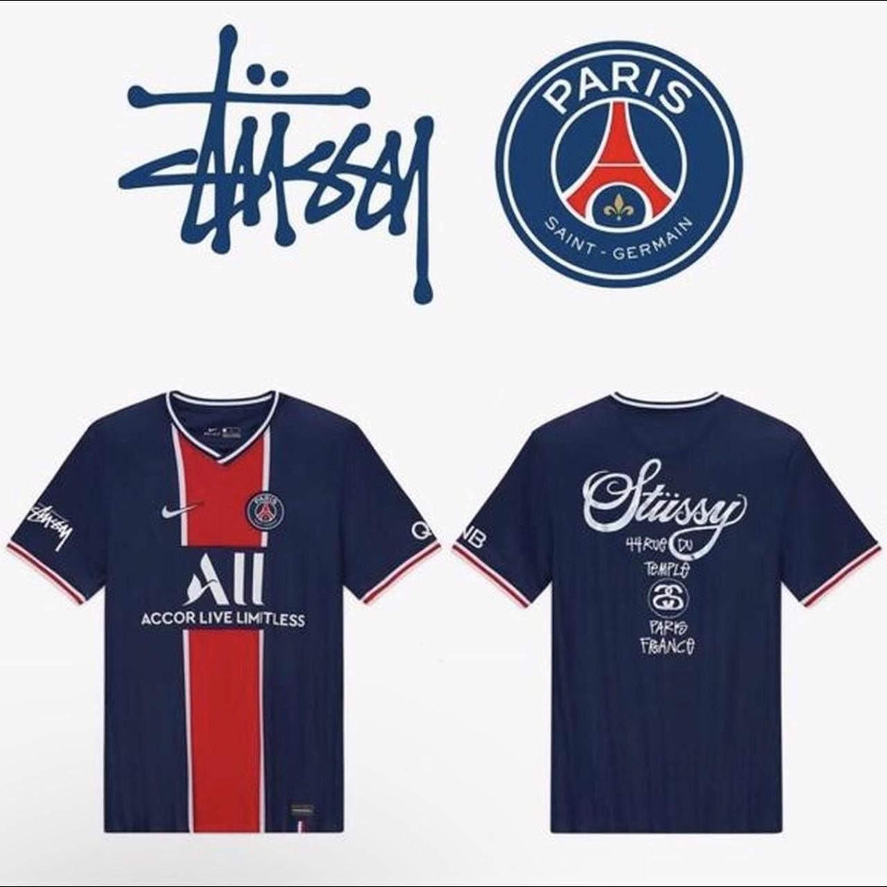 Stussy x PSG T-Shirt PSG Football Jersey ¡SEND... - Depop