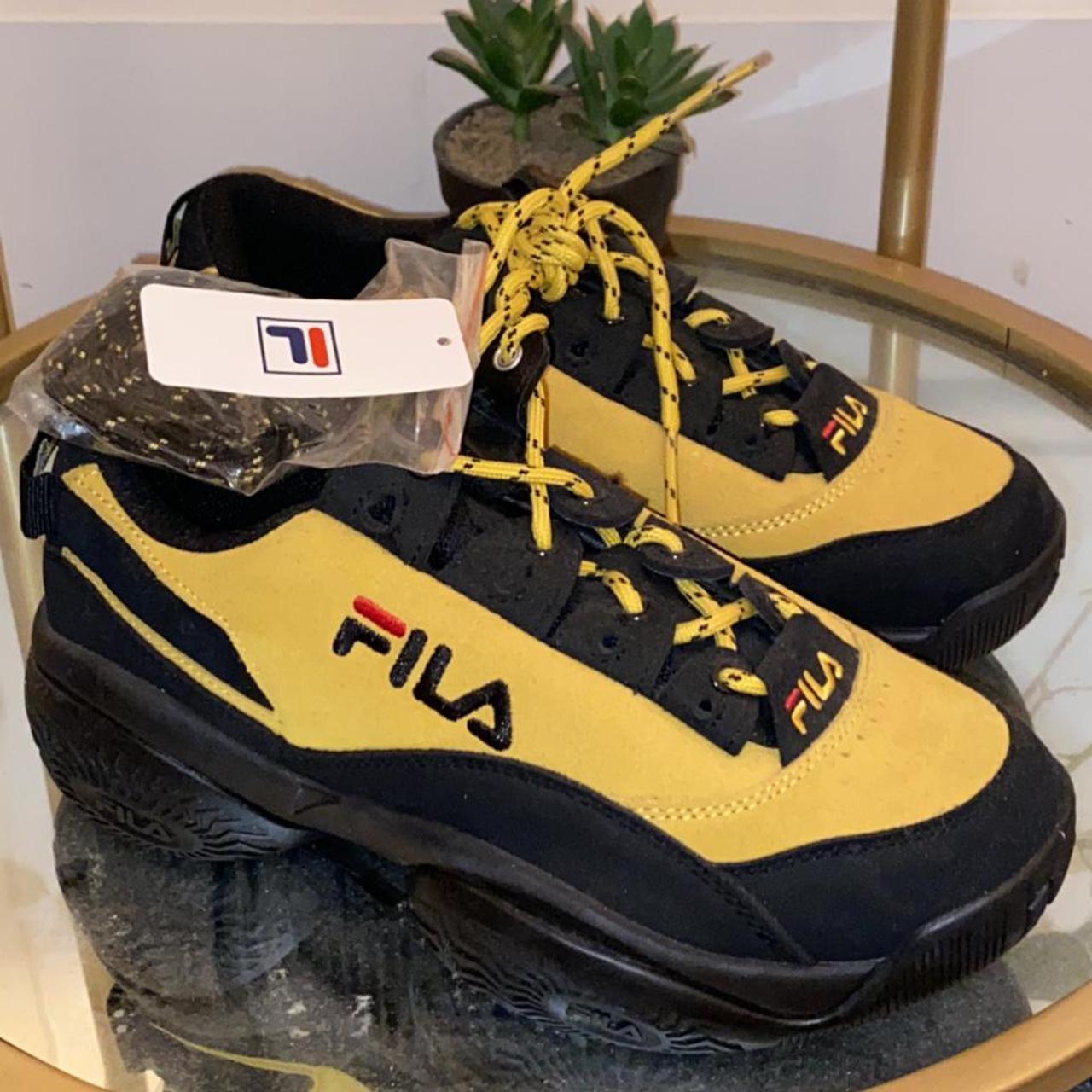 Brand new FILA Provenance size UK 4 black and yellow