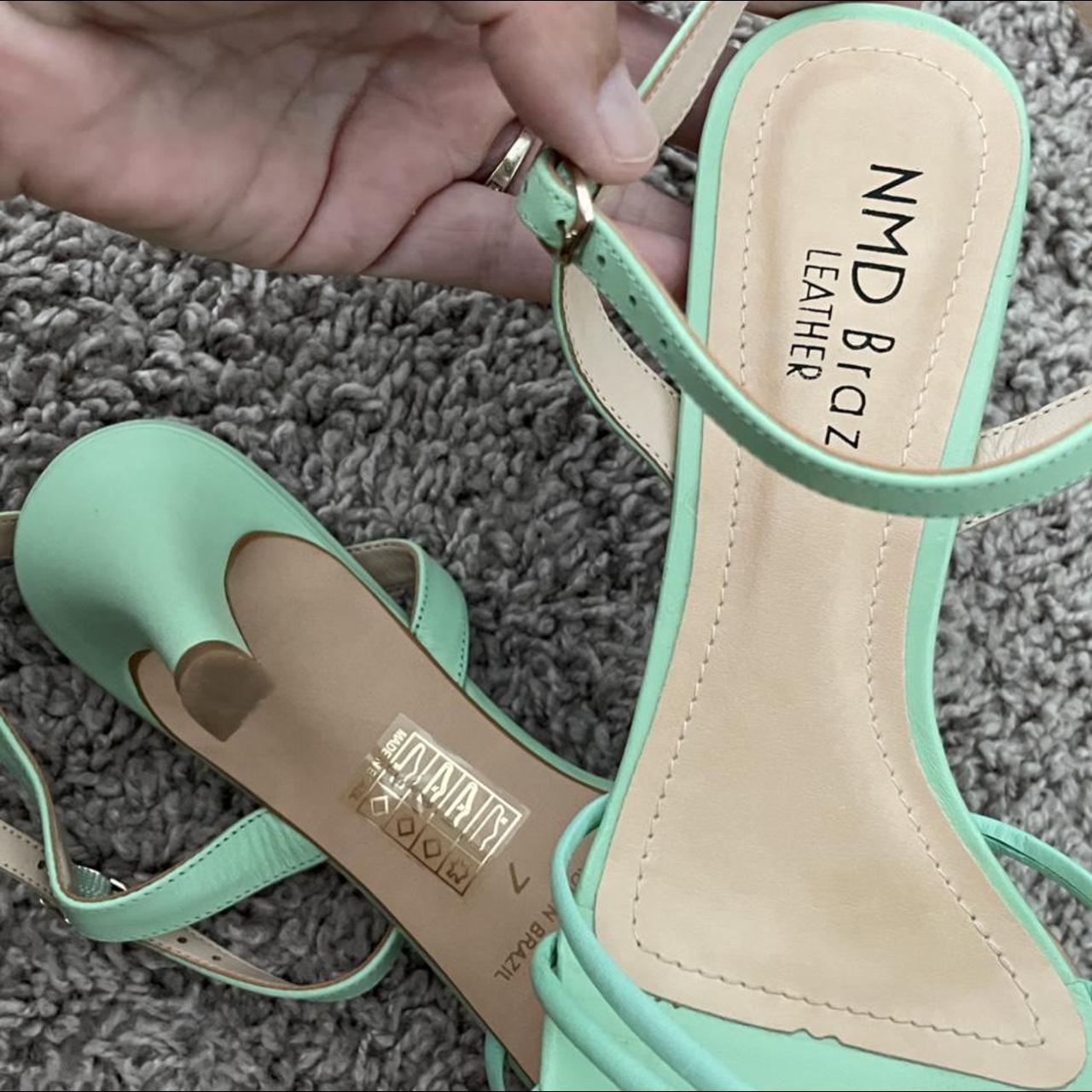 Mint Green strappy heels Sandals Sz 7 These pretty... Depop