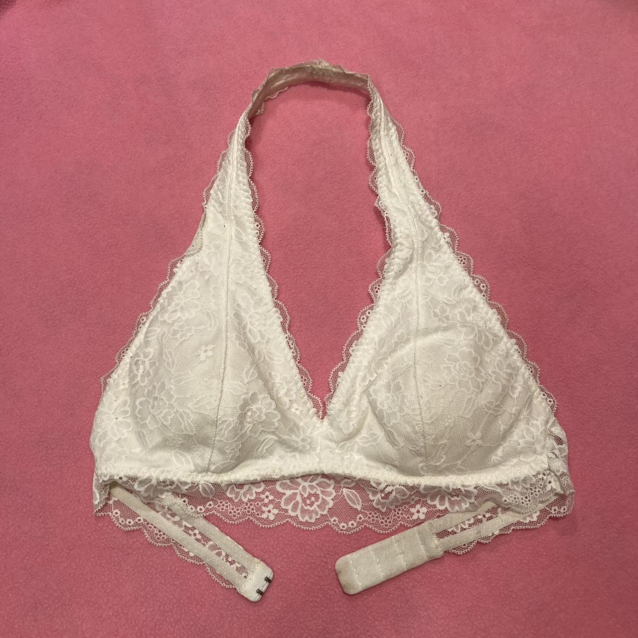 White Hollister floral lace halter bralette!!!, Has