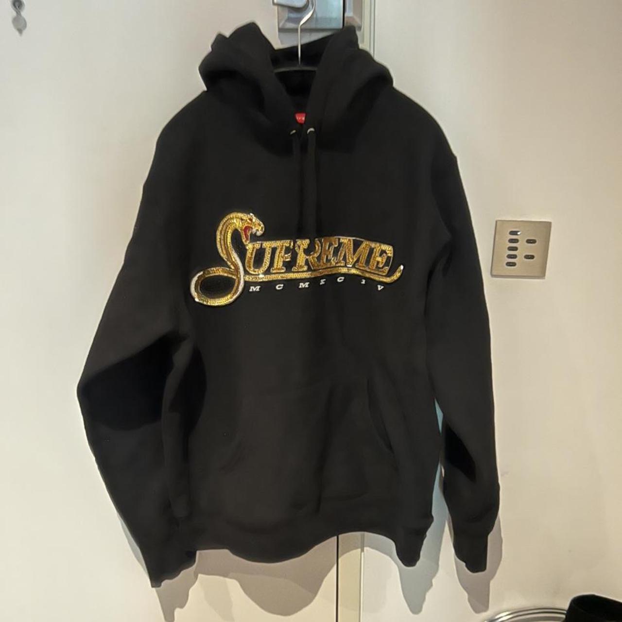 Supreme Gold Sequin Logo Hoddie Only Worn