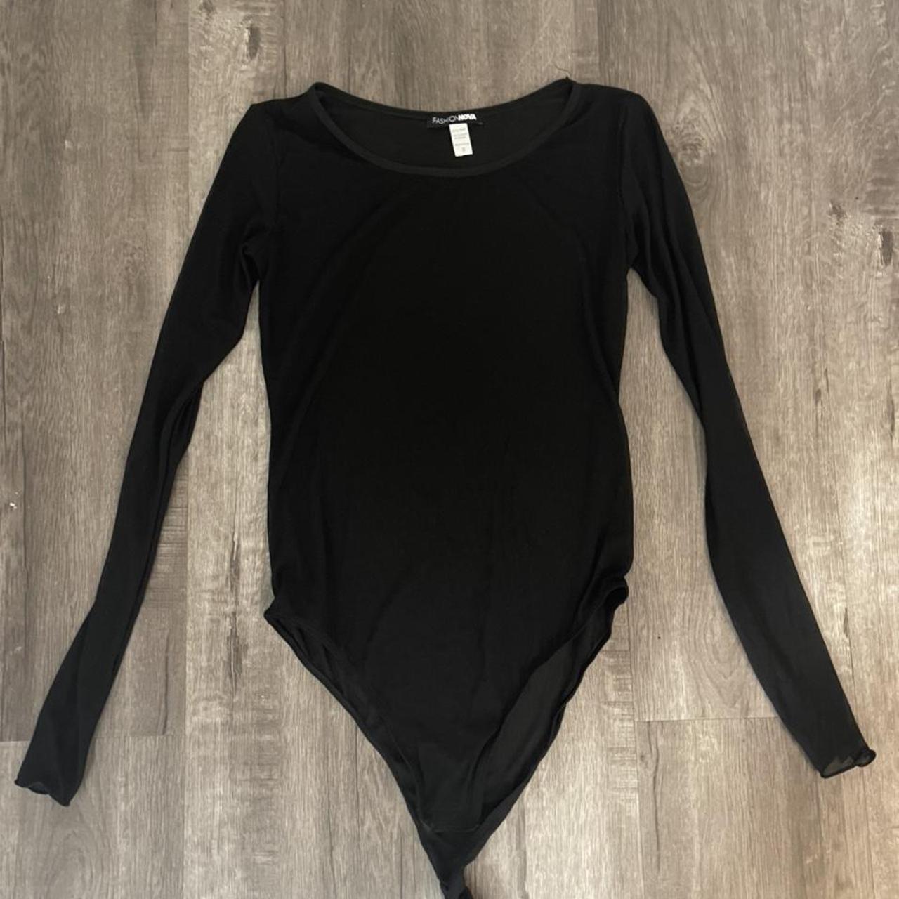 Fashion Nova Sheer Bodysuit Size S The material is... - Depop