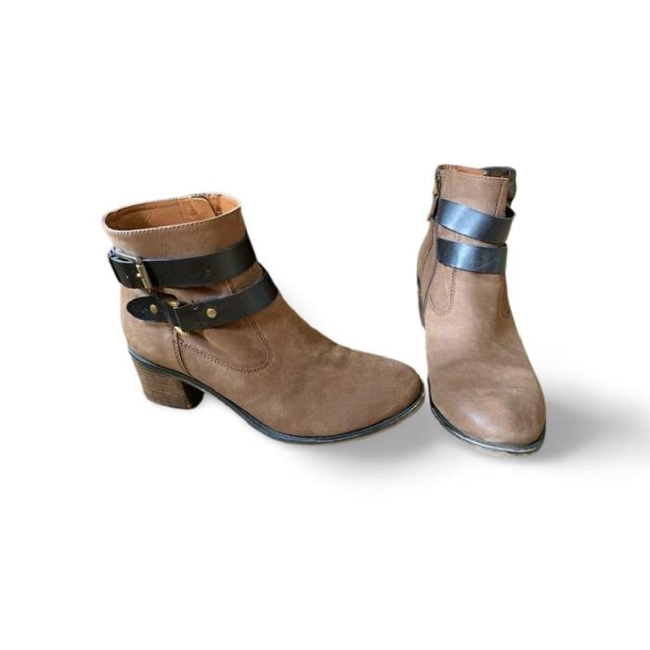 Franco sarto leather strap booties hotsell