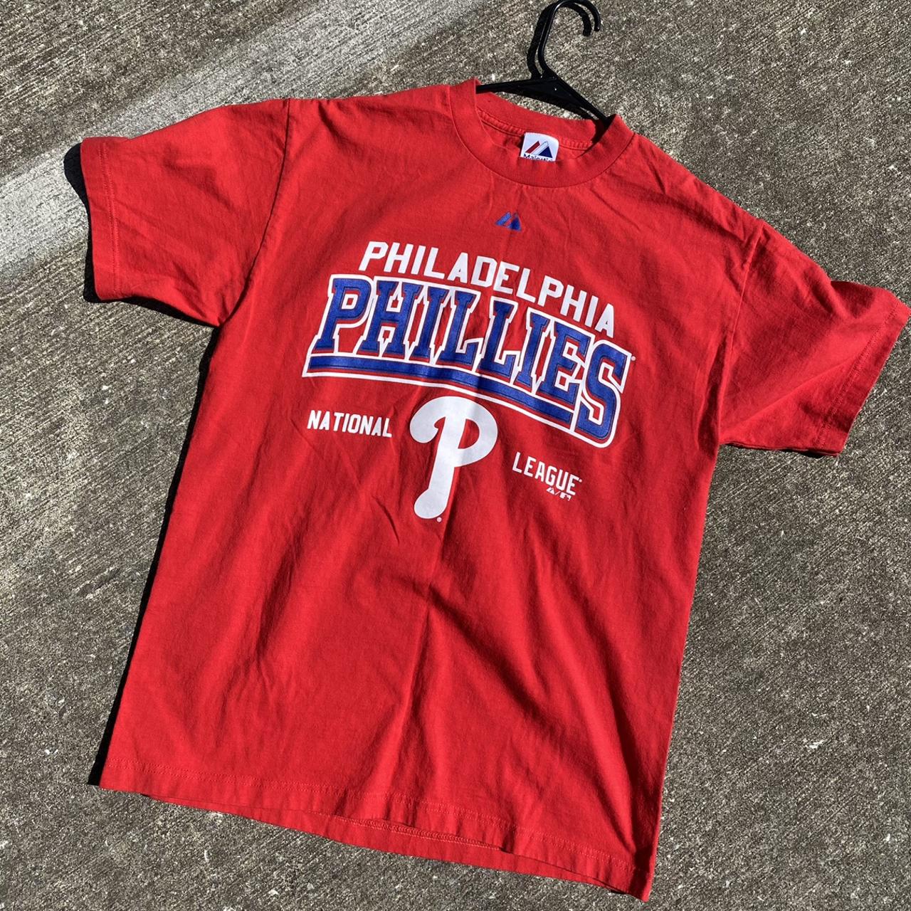 Pinstriped Majestic Philadelphia Phillies Vintage - Depop