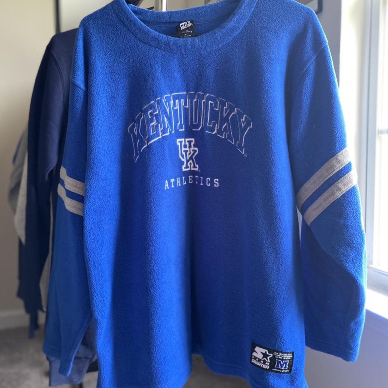 Vintage Starter University of Kentucky Wildcats Blue... - Depop