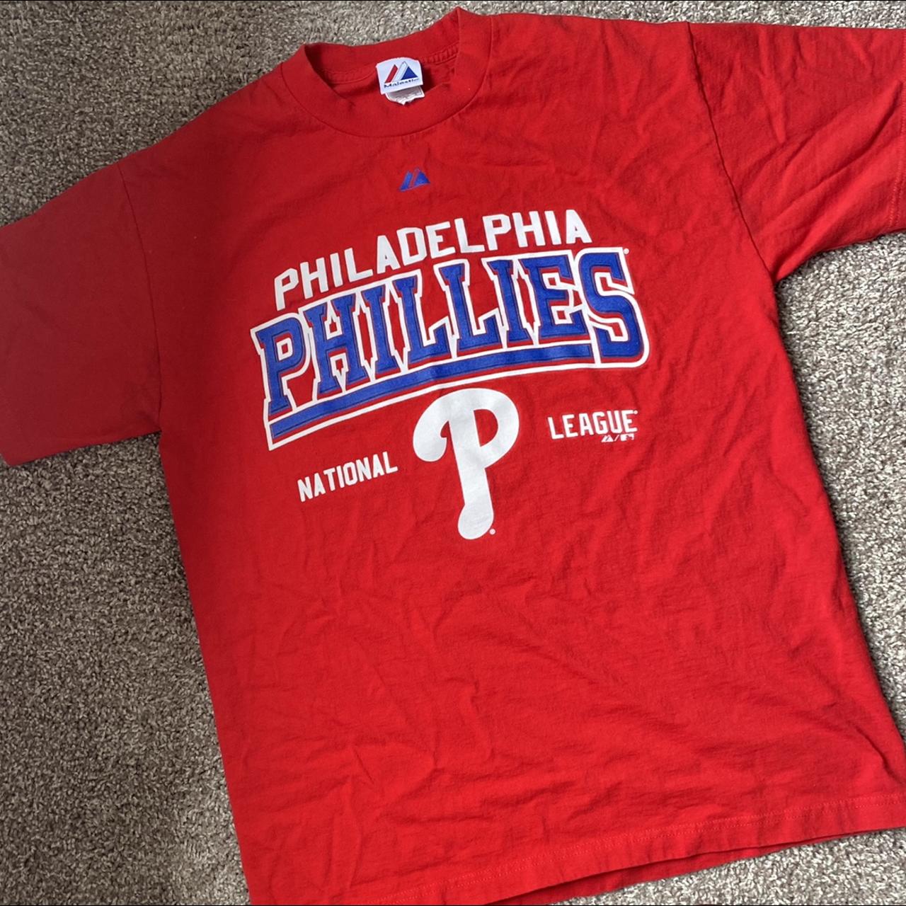 Pinstriped Majestic Philadelphia Phillies Vintage - Depop