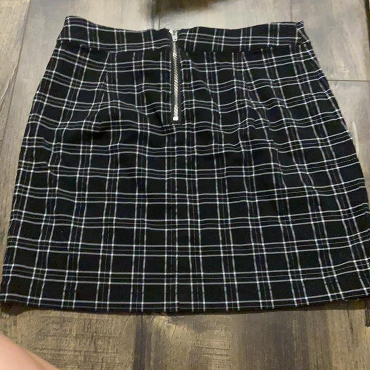 Plaid shop skirt garage